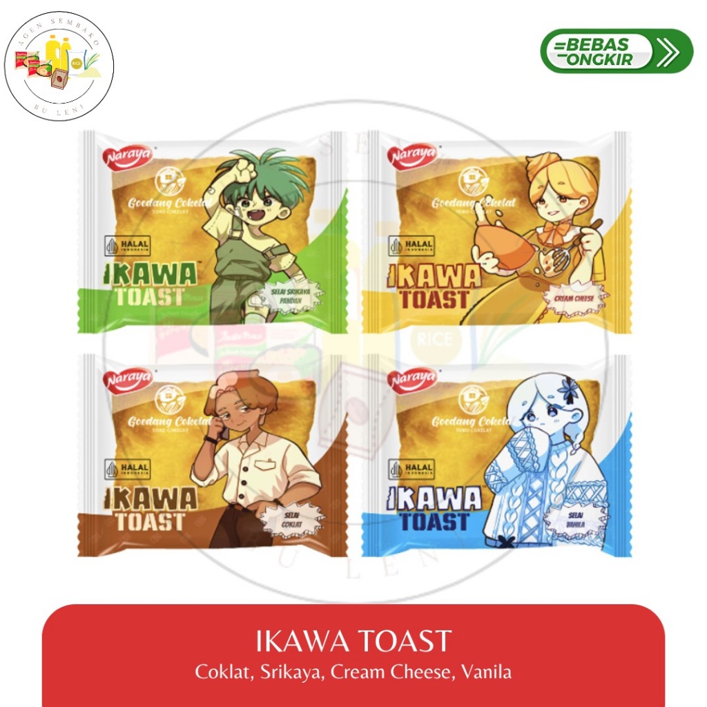 Jual Roti Naraya Ikawa Toast All Varian Rasa 60gr | Shopee Indonesia