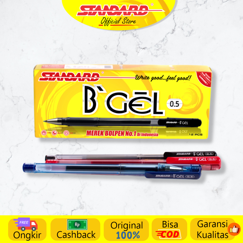 Standard - Pulpen BGel 0.5  ( Alat Tulis / Pen / Ballpoint / Pena ) (2)