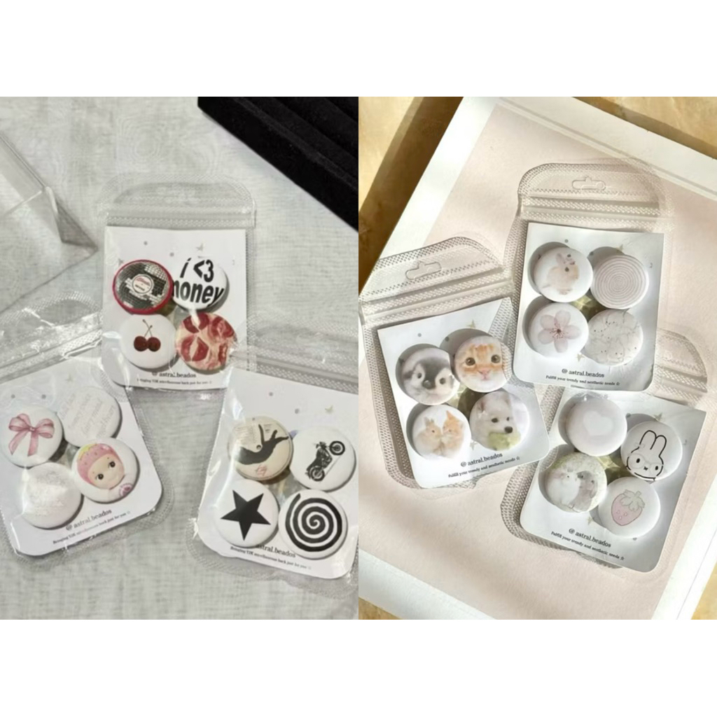 Jual [ Astral ] Aesthetic Pins Set (1 set = 4 pins (Diameter 3,2cm ...