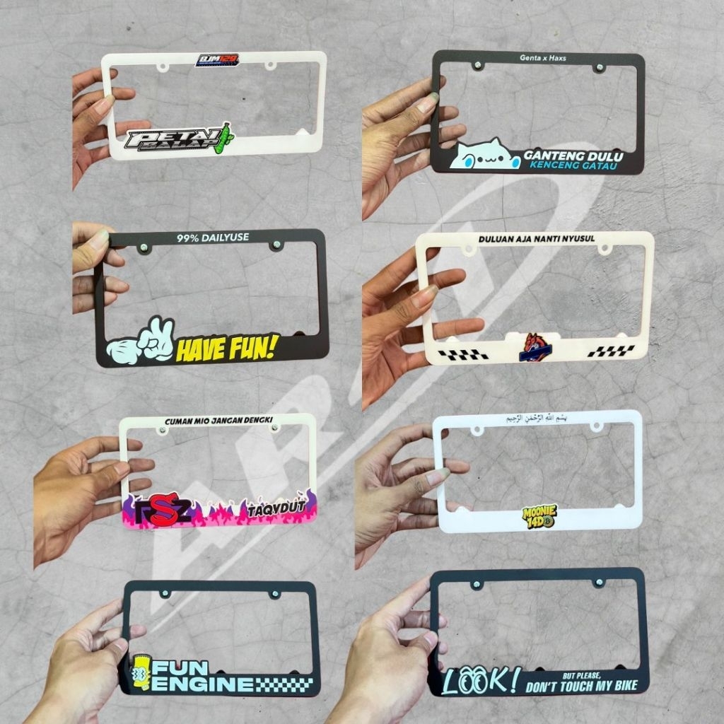 Jual [Frame + Plat] Frame & Plat Nomor Custom JDM Untuk Motor Universal ...