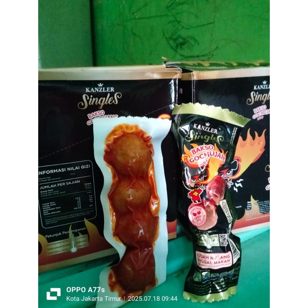 Jual 1 BOX BAKSO KANZLER SINGLES RASA PEDAS GOUCHUJANG 1 pack 55gr isi ...