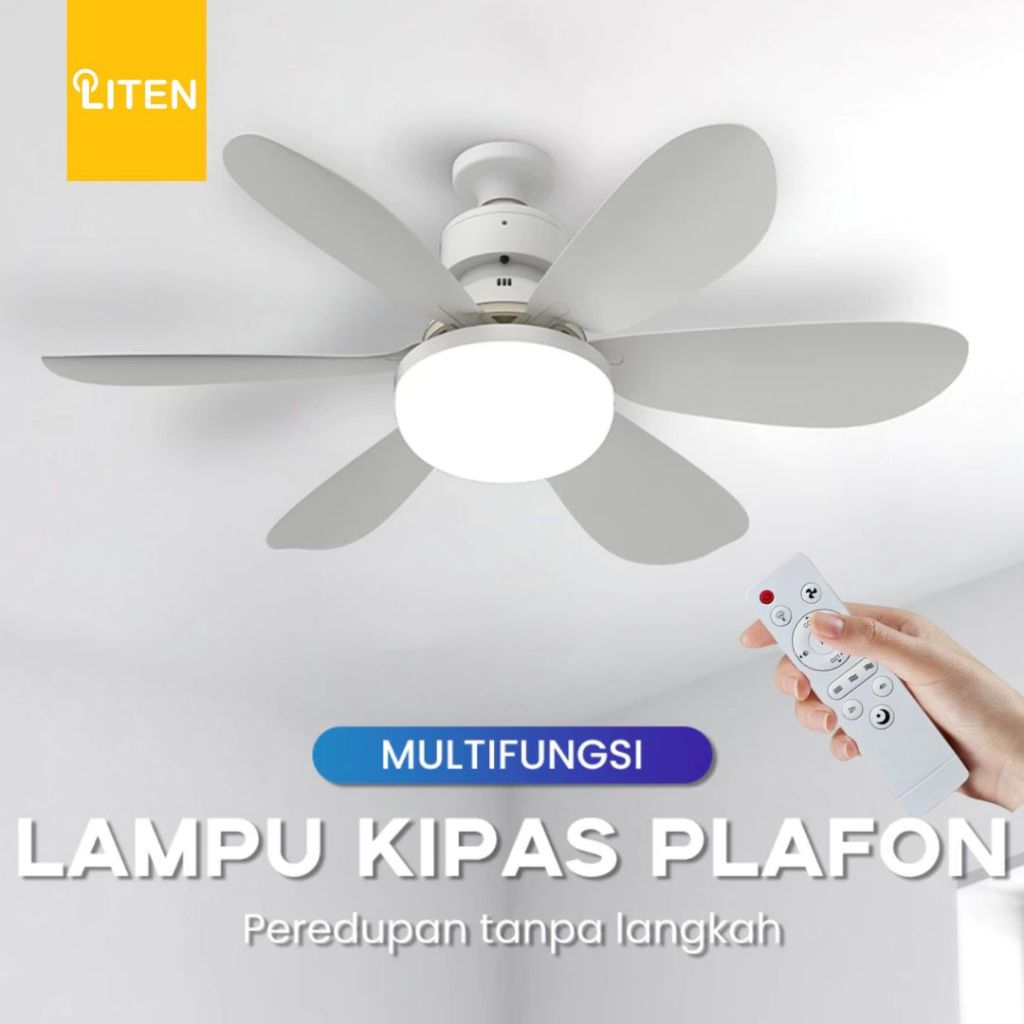 Jual 52CM Kipas Angin Plafon 20W 2in1 Kipas Gantung Lampu LED E27 ...