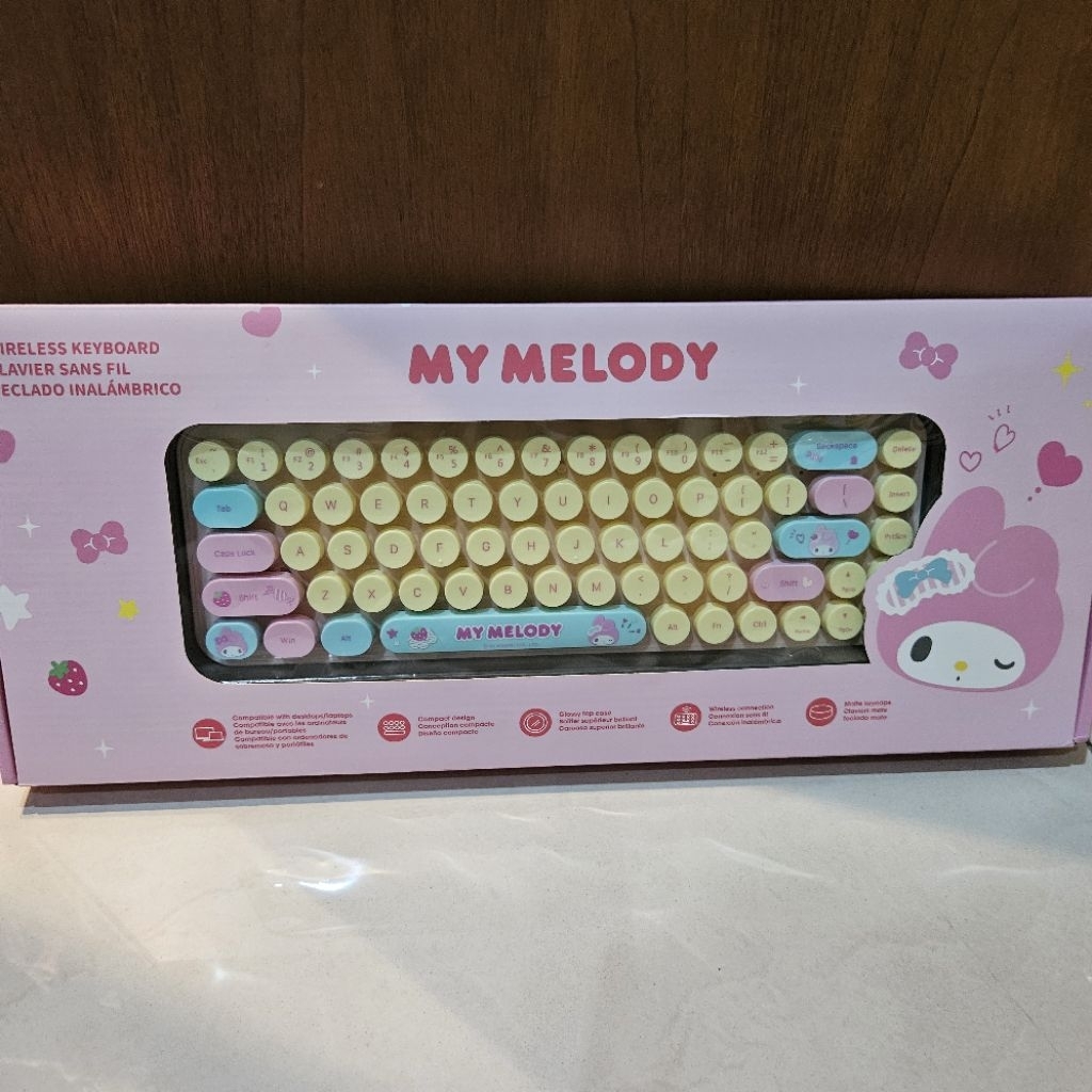 Jual My Melody Wireless Keyboard / Wireless Silent Mouse Fashion Sanrio ...