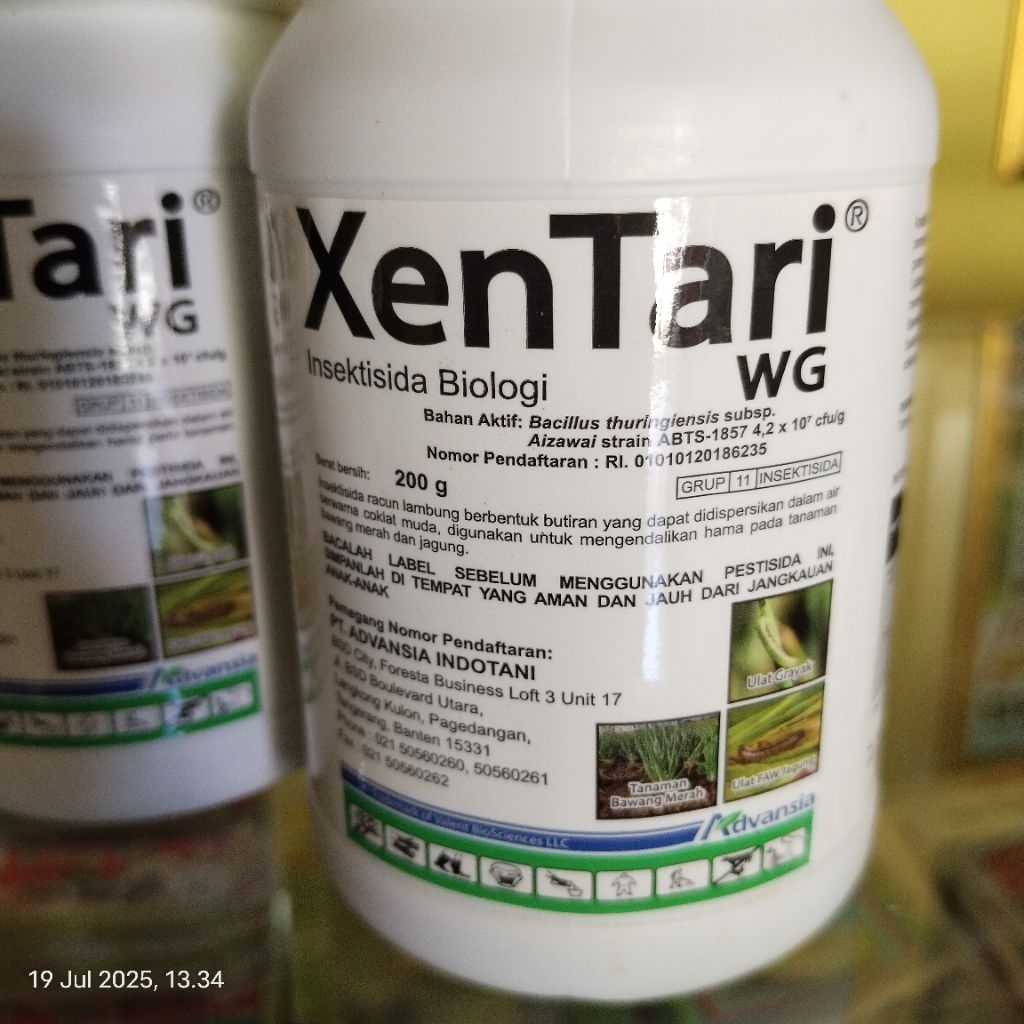 Jual Insektisida obat ulat biologi XENTARI WG Kemasan 200 gr | Shopee ...
