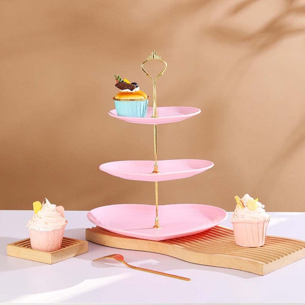 Jual Rak Kue Susun 3 Tingkat Plate Cake Decoration Big Love - A-33 ...