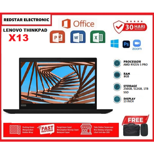 Jual LAPTOP Lenovo Thinkpad X13 G1 Ryzen 5 PRO 4650U RAM 8GB/1TB SSD ...
