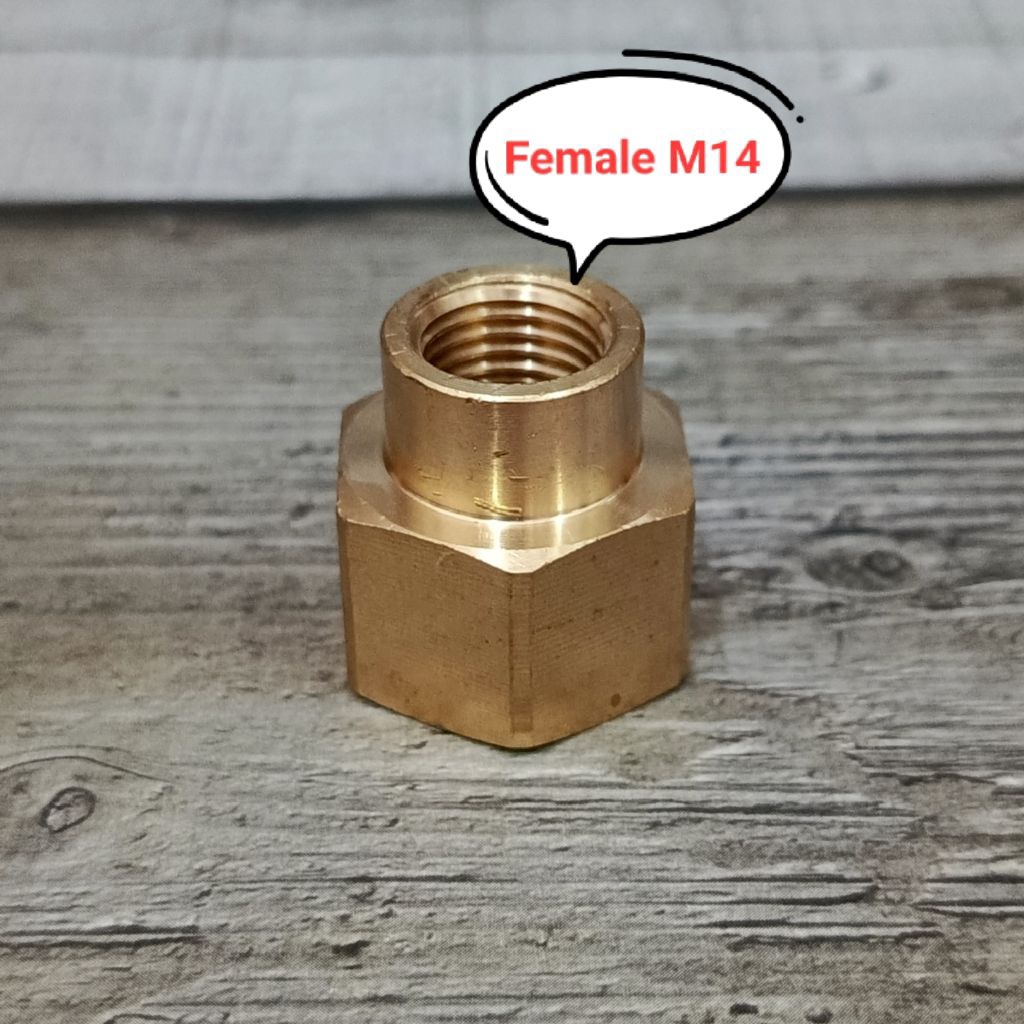 Jual Konektor Nepel Reducer Female M22 x Female M14 | Shopee Indonesia