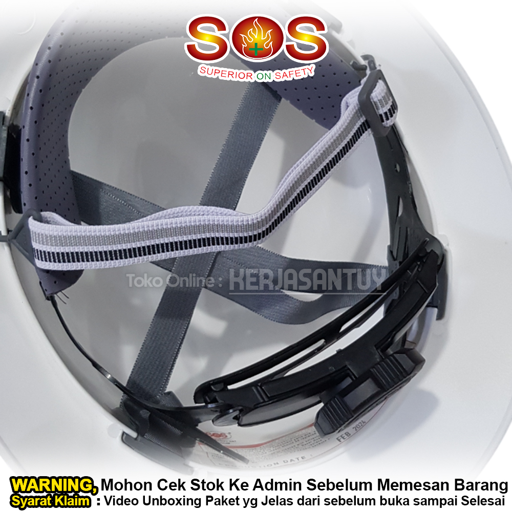 Jual Helm Safety Fullbrim SOS warna Putih Kuning Biru Merah Hijau ...