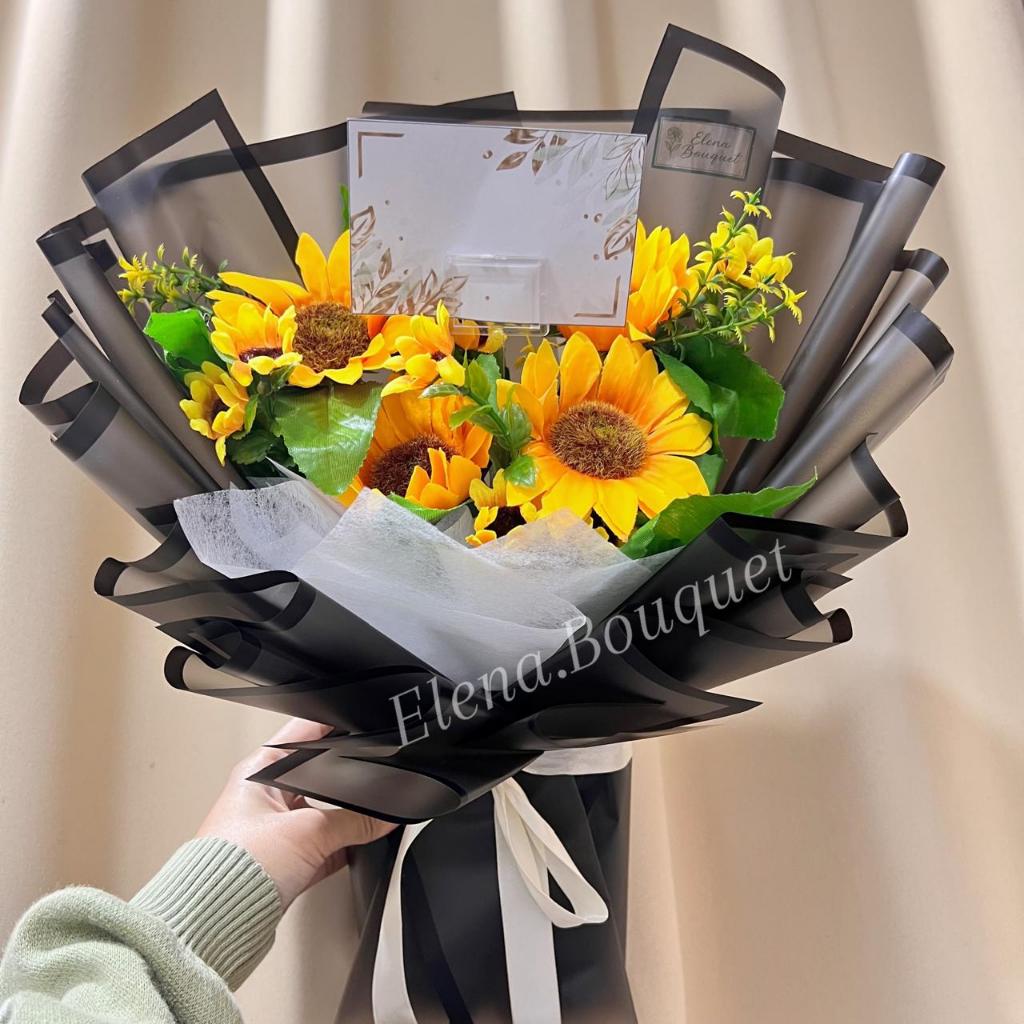Jual Buket Bunga Matahari / Buket Bunga Palsu / Buket Bunga Artificial ...