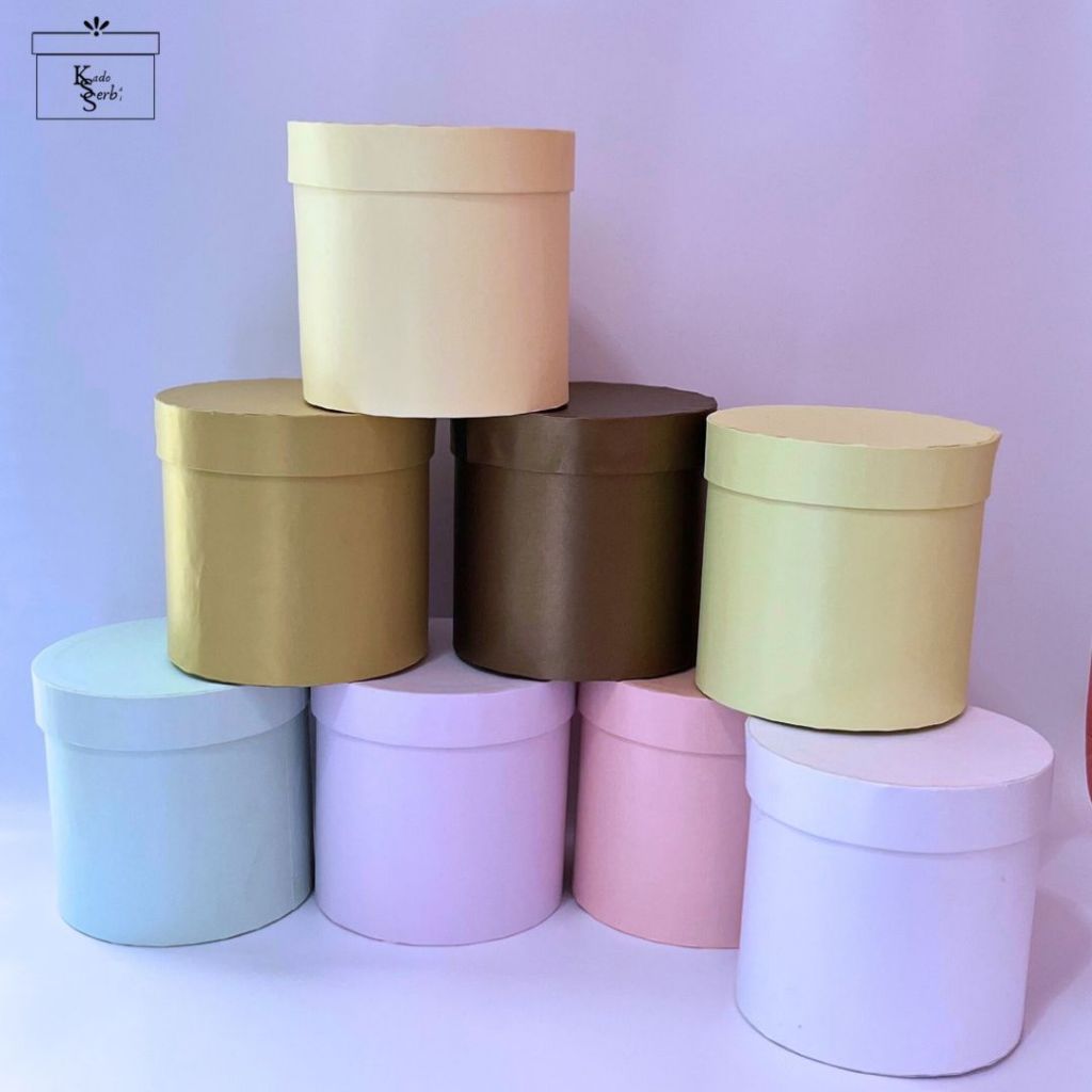 Jual Gift Box Bulat D15T15 / Box Bulat Bunga / Box tabung | Shopee ...