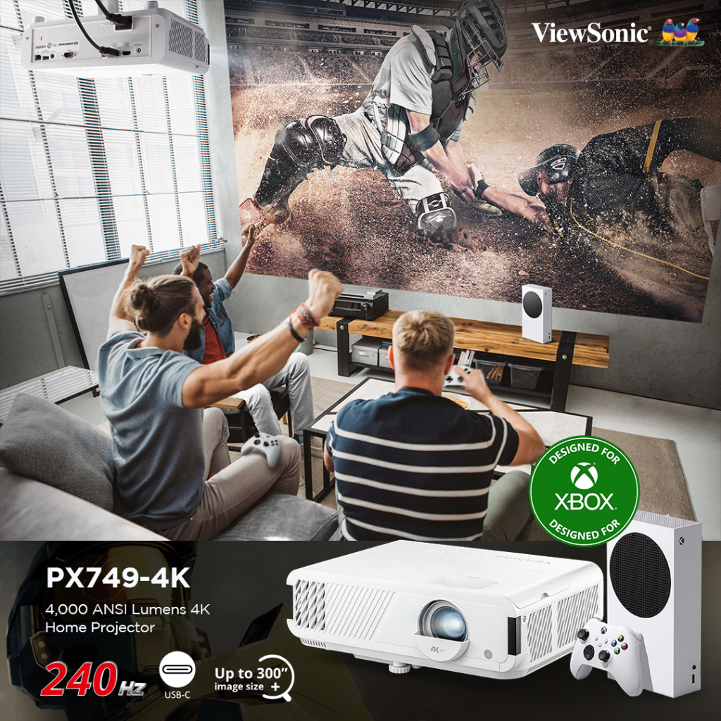 Jual Projector Viewsonic PX749-4K 4,000 ANSI Lumens 4K Home Projector ...