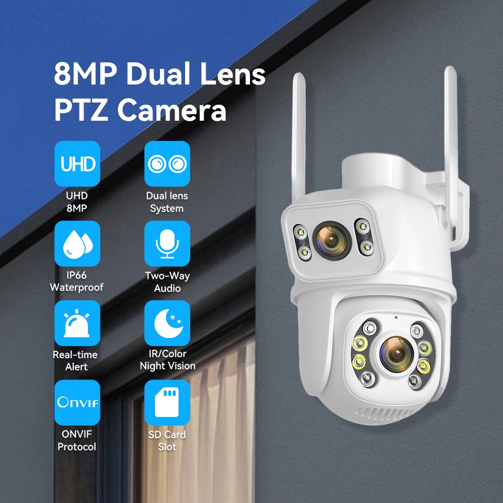Jual Rolte 12MP 6K HD Kamera Three Lens IP CCTV Wireless 8MP 4K Dual ...