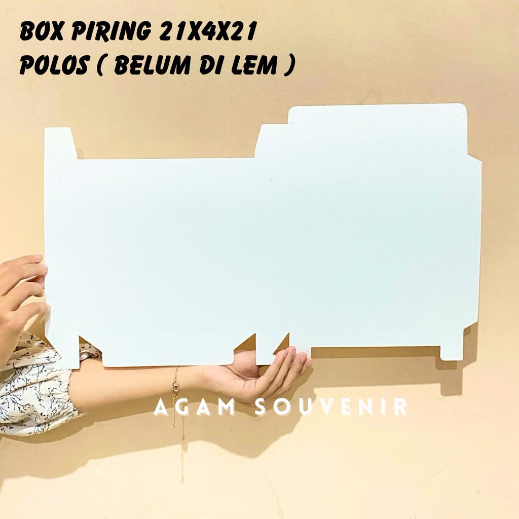 Jual ( minimal 100 ) BOX PIRING PUTIH POLOS 21x4x21 cocok untuk piring ...