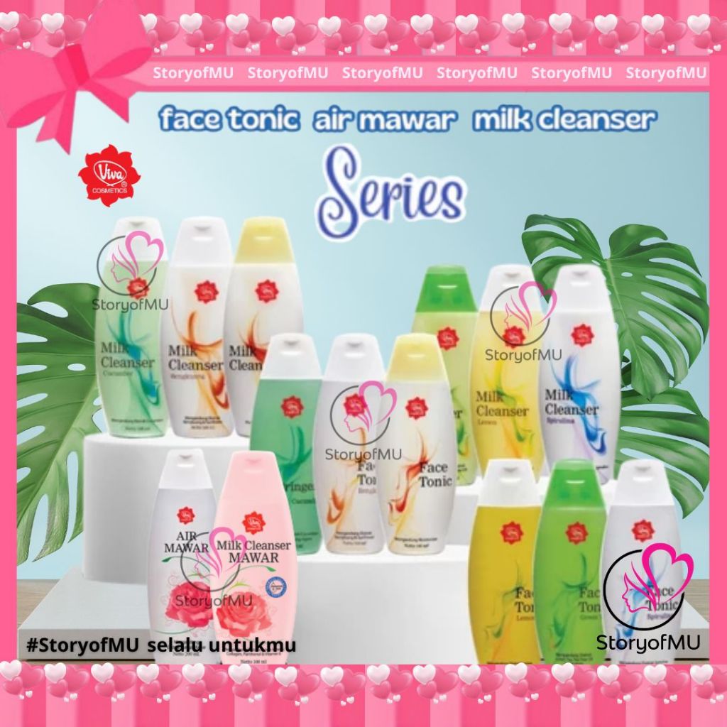 VIVA Air Mawar / Face Tonic / Milk Cleanser 100ml / 200ml [toner penyegar / susu pembersih]