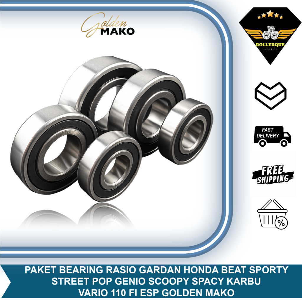 Jual Paket Bearing Laher Lahar Gigi Rasio Gardan Beat Vario Genio ...