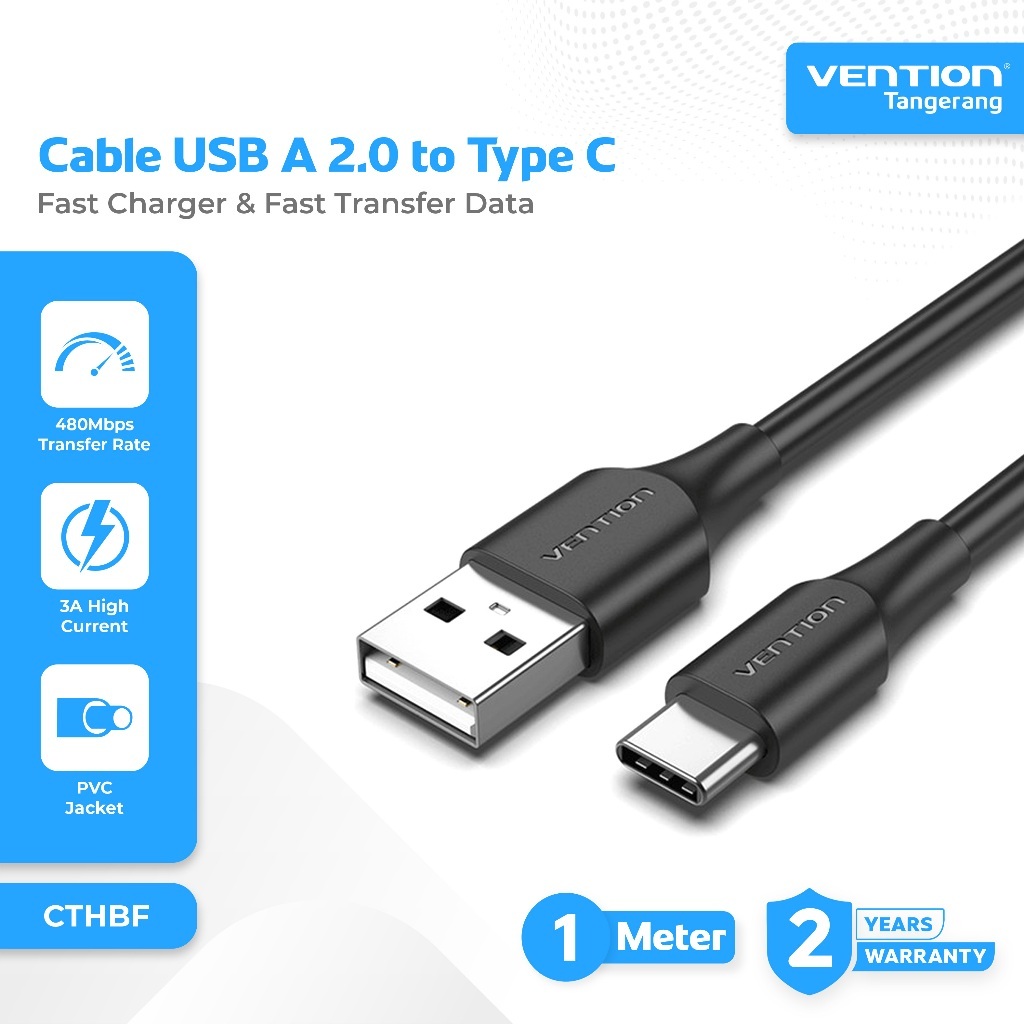 Jual VENTION CTHBF Kabel Data USB 2.0 to Type C Fast Charging 3A ...