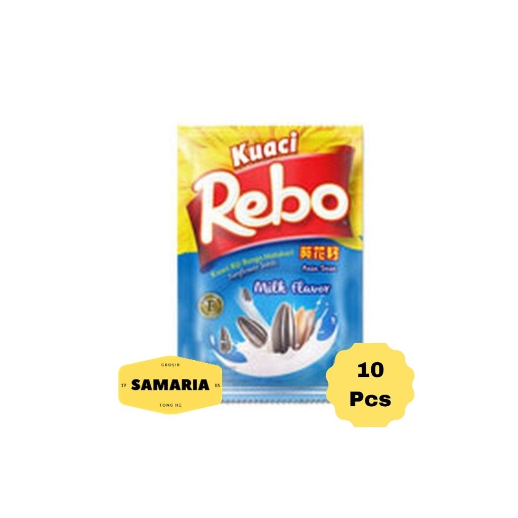 Jual 1 Gantung Kuaci Rebo Milk Flavor Kemasan Renceng 10 Gram (Isi 10 ...