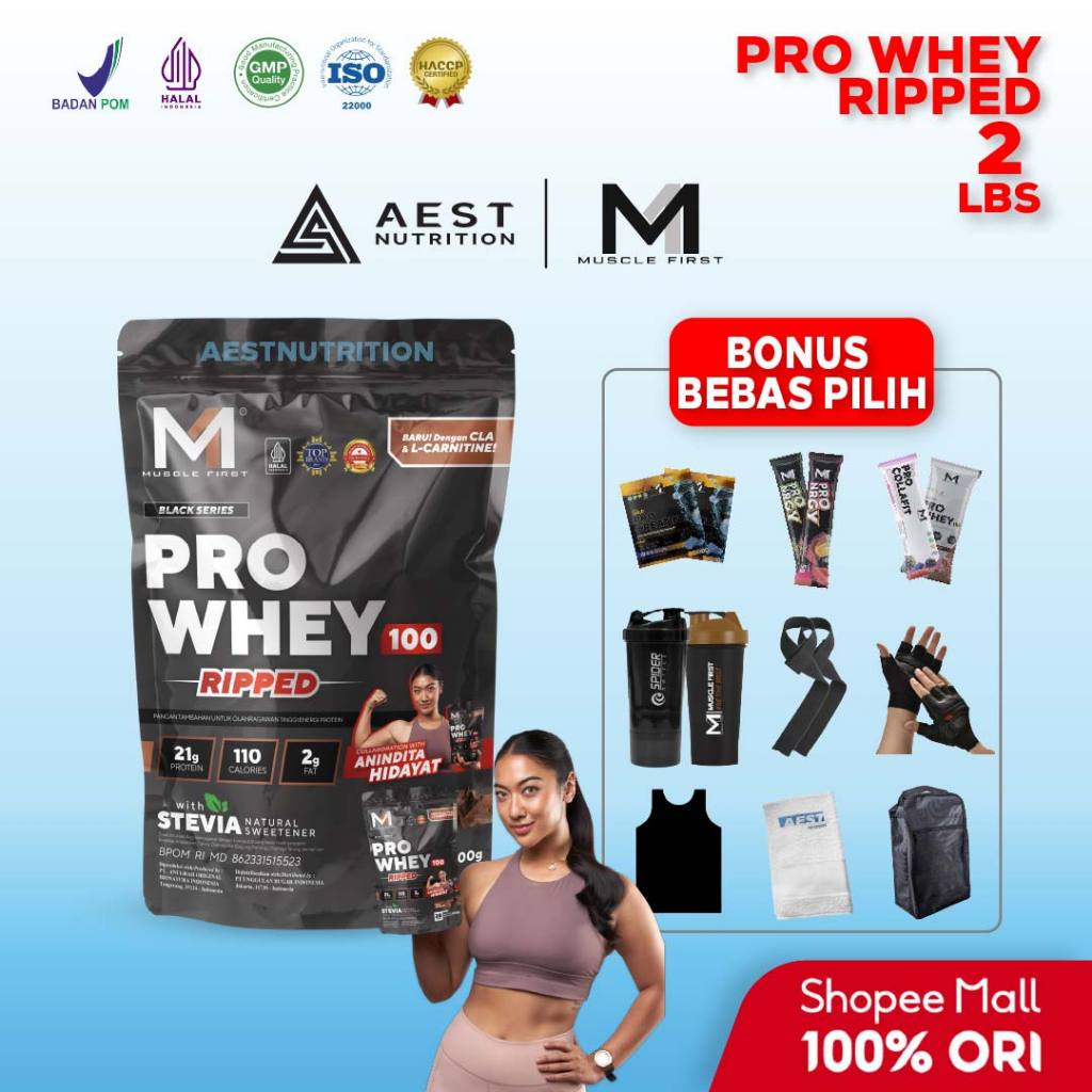 Jual Muscle First Pro Whey 100 Ripped 2lbs 900 gram - Whey Protein ...