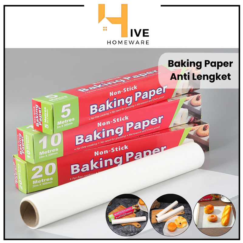 Jual HIVE Baking Paper Kertas Anti Lengket Baking Alas Roti Kue Kertas ...