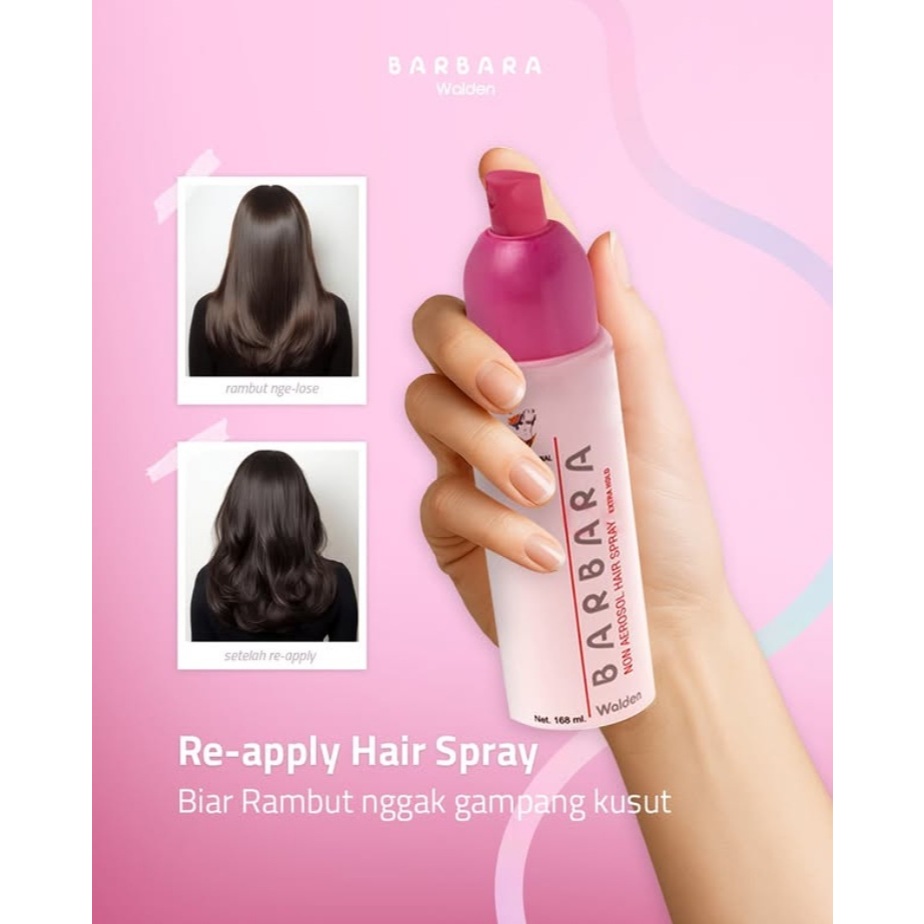 Jual Barbara Hair Spray Non Aerosol 168ml Hairspray Rambut Tahan Lama ...
