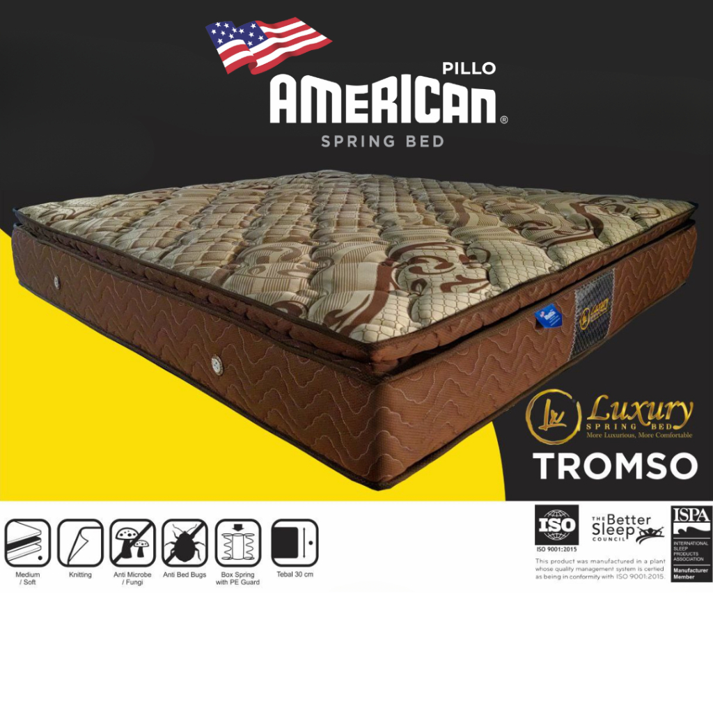 Jual American Pillo Luxury Tromso Pillow Top Spring Bed Mattress Matras ...