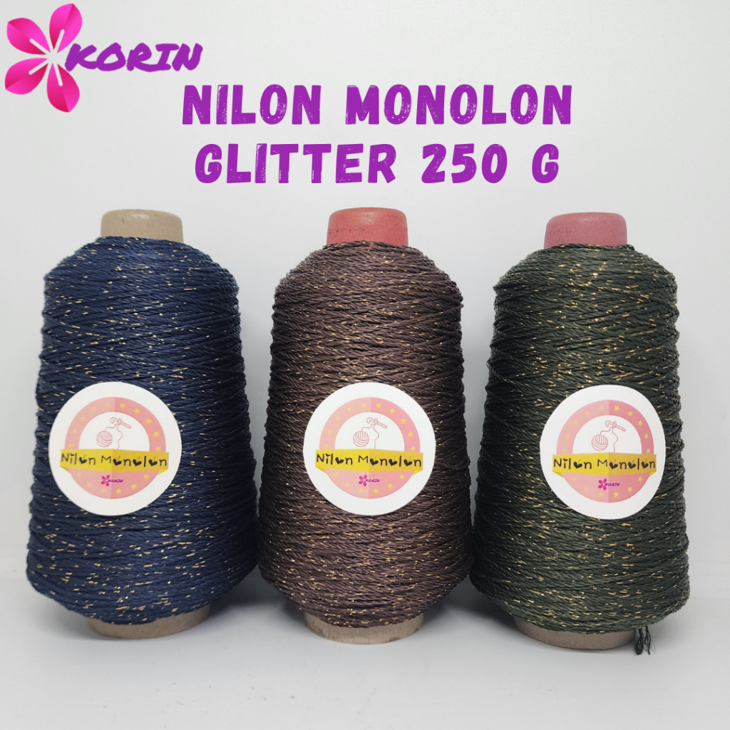 Jual BENANG NILON MONOLON GLITTER 250GRAM / NYLON PROLENE GLITTER ...