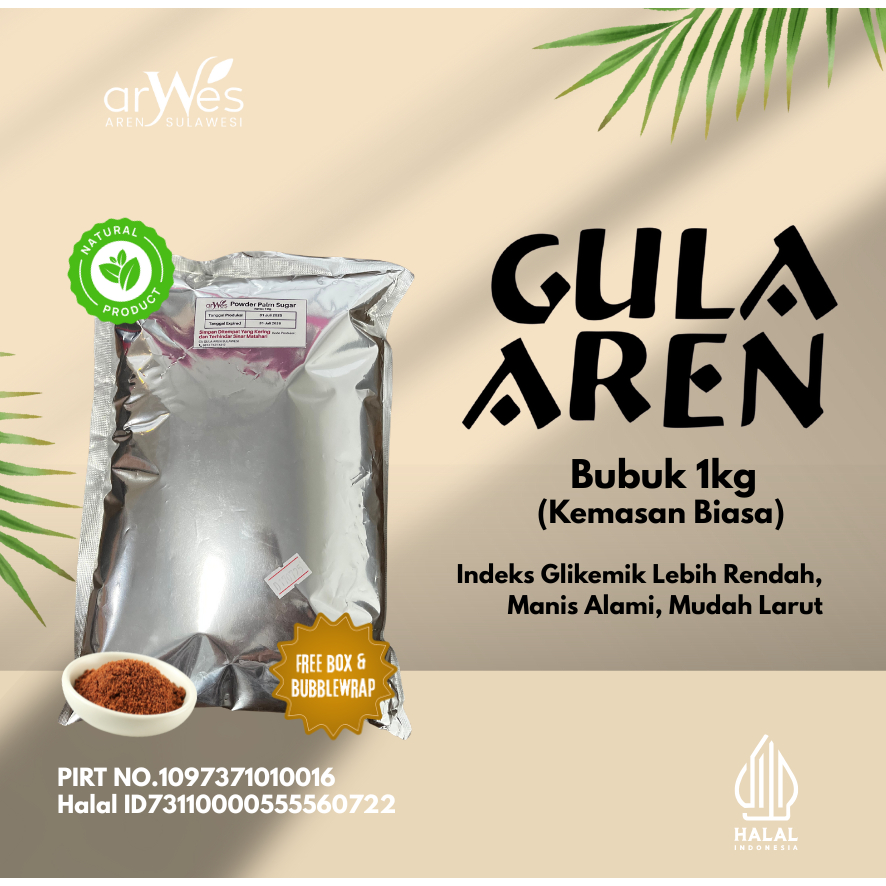 Jual Gula Aren Semut Nobrand 1kg / Aren Sugar Powder Premium - Arwes ...