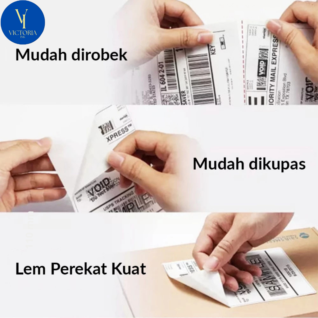 Jual Kertas Stiker Thermal Label Resi Online 78x100mm Kertas Resi ...