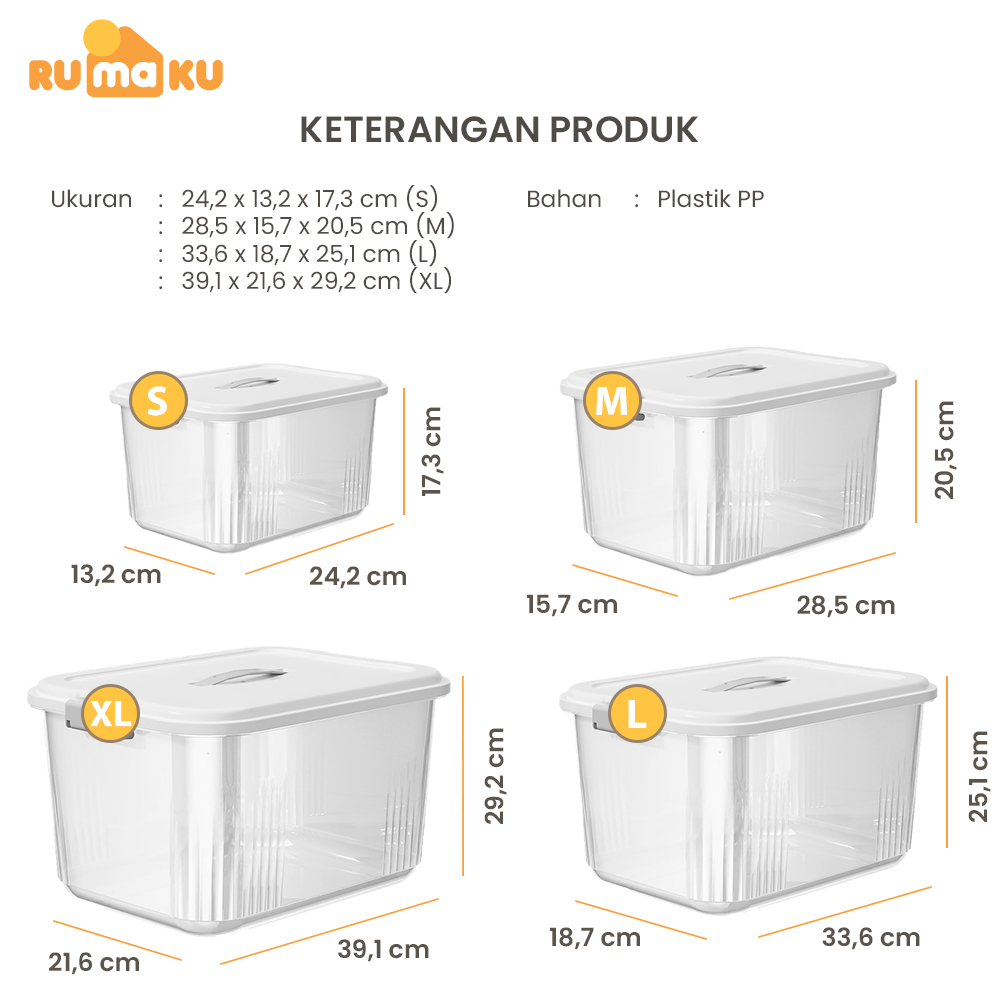 Jual Rumaku Container Box Storage Organizer Tempat Penyimpanan Jumbo ...