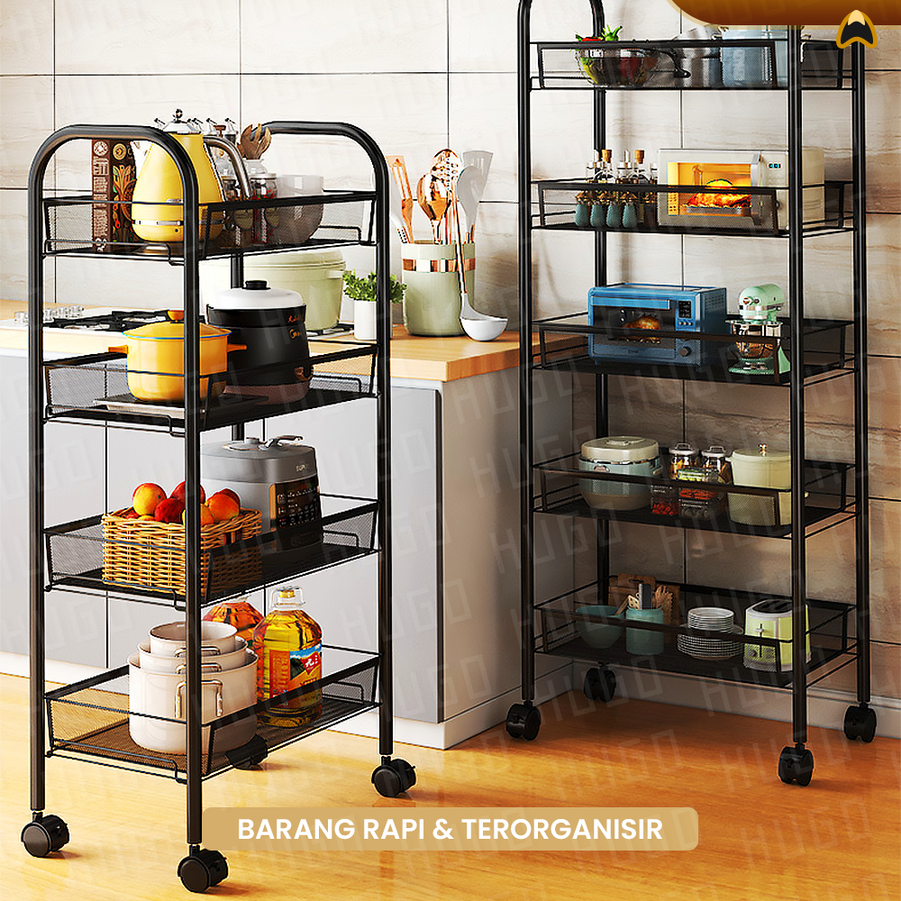 Jual Hugo Houseware Rak Troli Roda Serbaguna Rak Barang Estetik Tempat ...