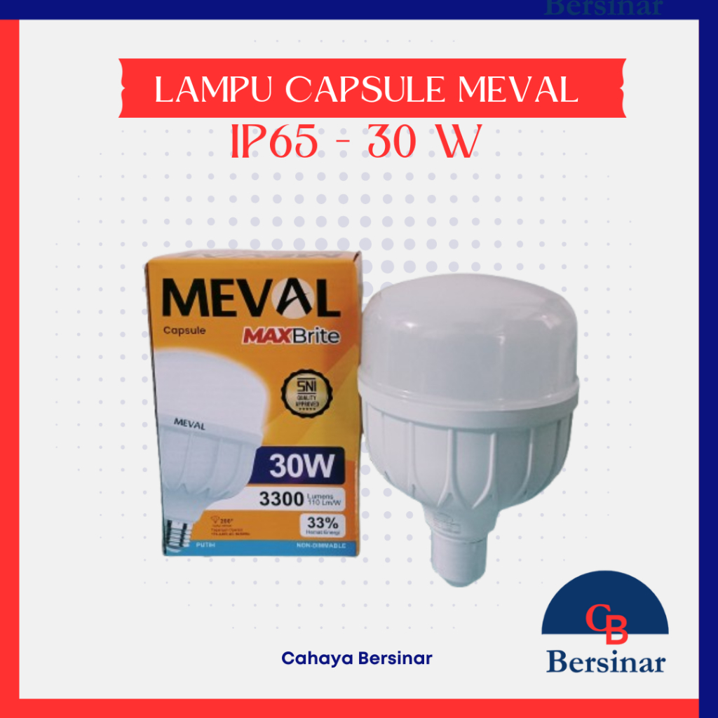 Jual Lampu Capsule MEVAL 30W IP65 | Lampu Taman & Outdoor Tahan Air ...