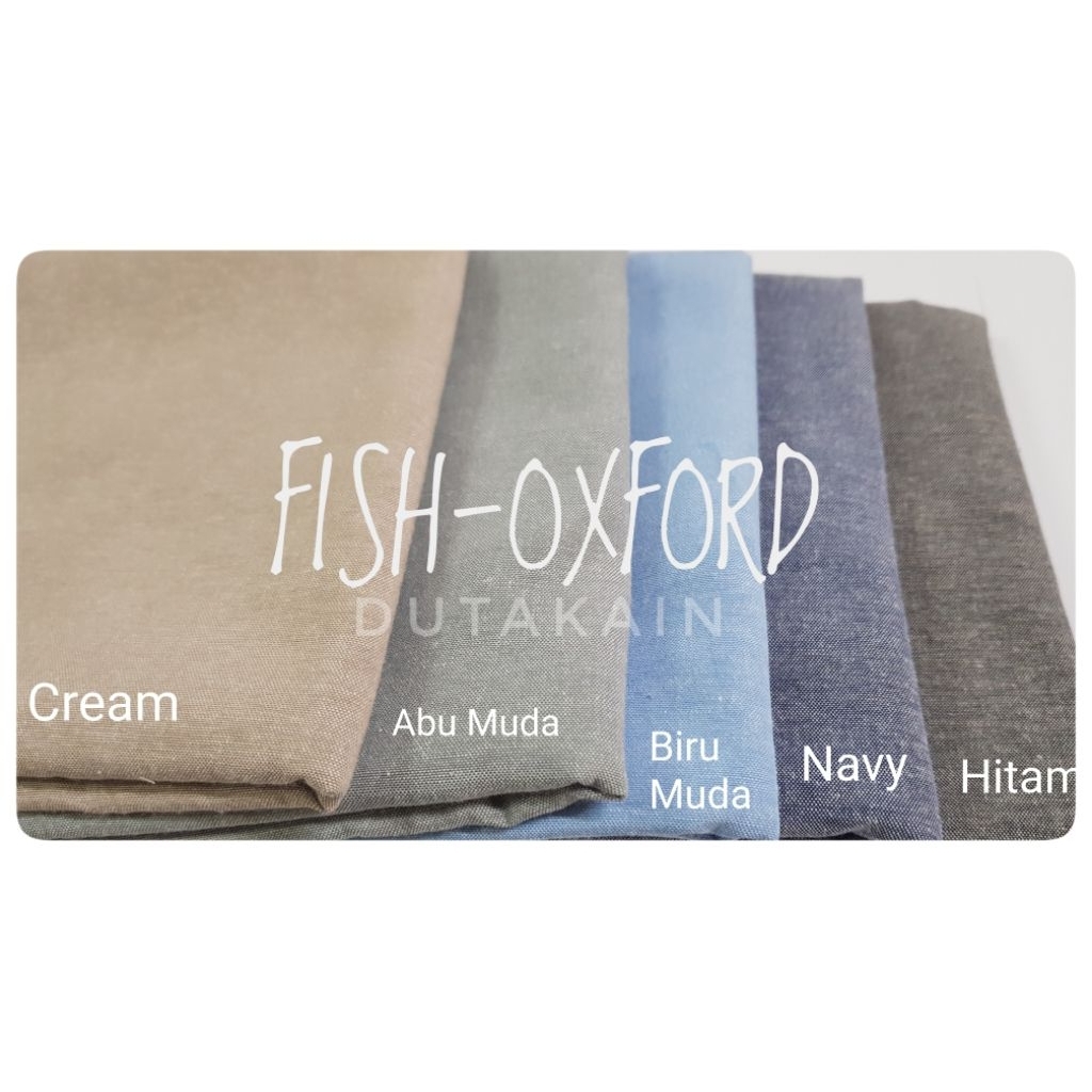 Jual Kain Katun Oxford/Cotton Oxford / Bahan Cotton Oxford FISH-OXFORD ...