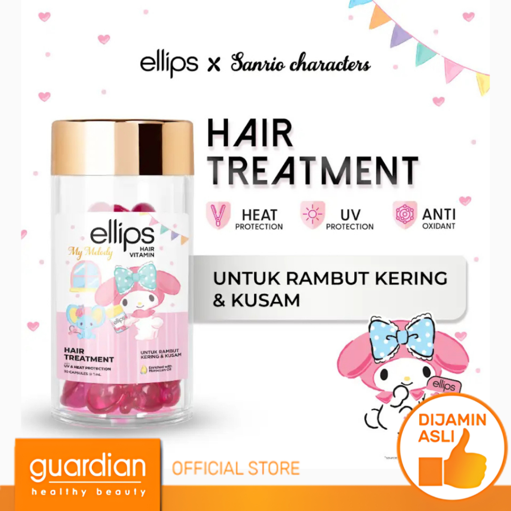 Jual Ellips Hair Vitamin - Hair Treatment My Melody Jar 30 capsules ...