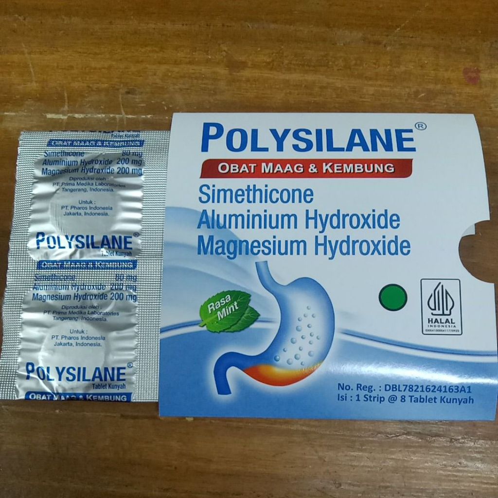 Jual Polysilane tablet 1 strip isi 8 tablet kunyah | Shopee Indonesia