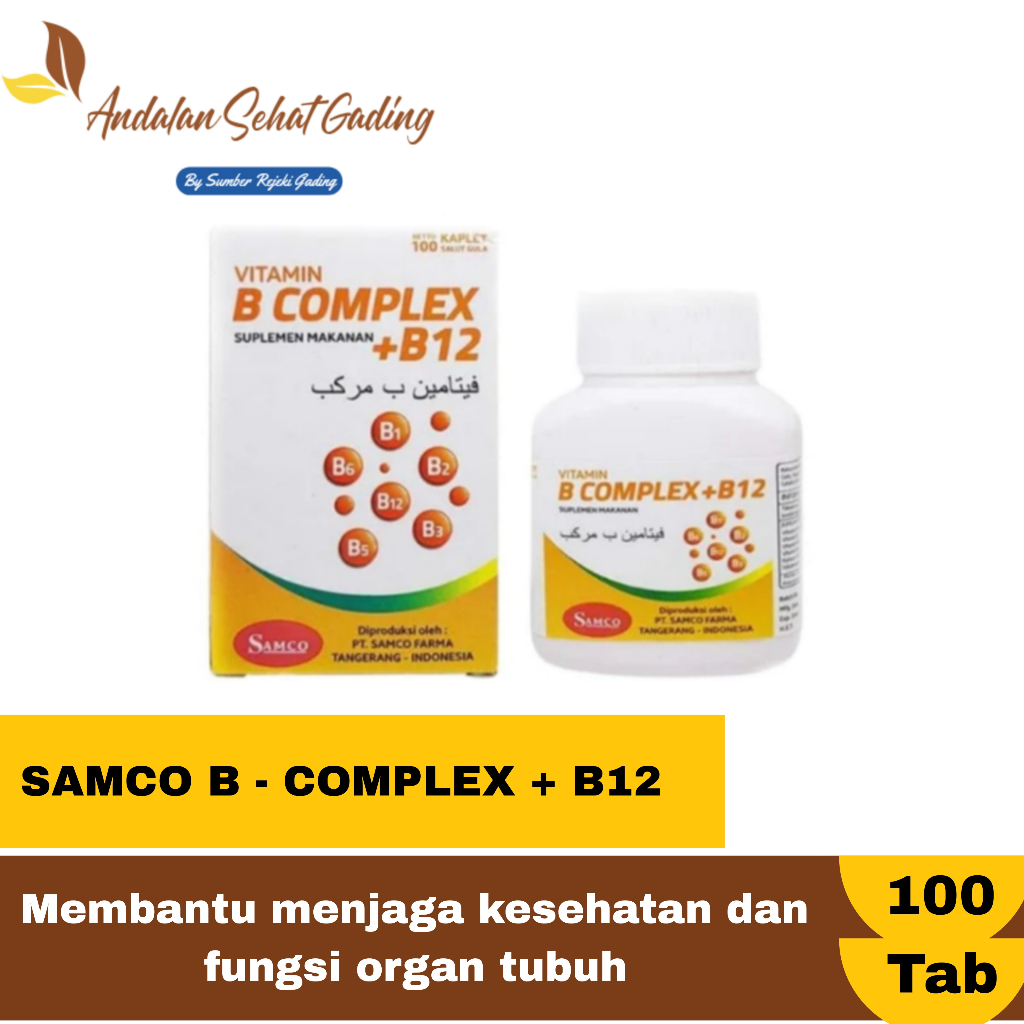 Jual Samco B Complex + B12 100 Kapsul | Botol - Membantu memenuhi ...