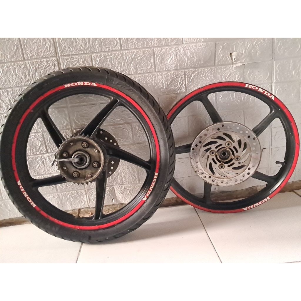 Jual Velg supra x 125 cs1 honda dobel disc piringan depan belakang nap ...