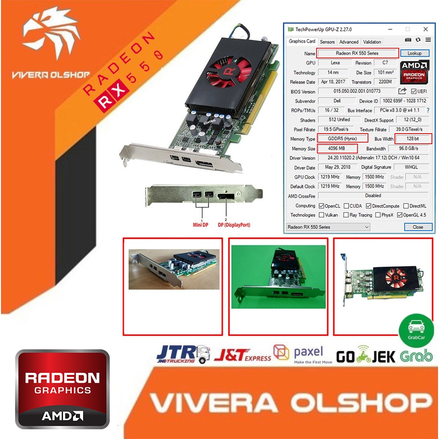 Jual VGA RX 550 4GB 128BIT DDR5 LOW VOLTAGE - RADEON RX550 - RX 550 ...