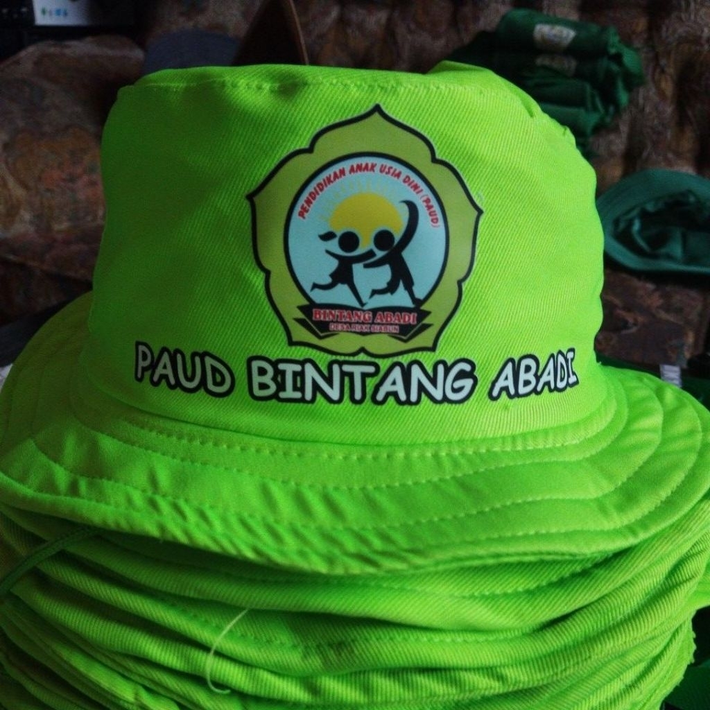 Jual Topi Rimba anak Tk & Paud + Logo Lembaga | Shopee Indonesia