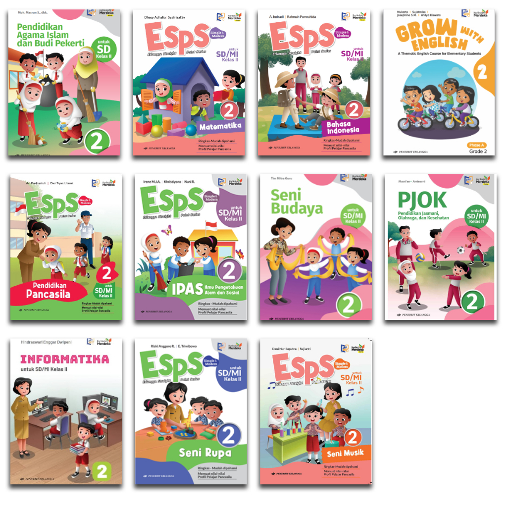 Jual BUKU ERLANGGA KELAS 2 SD / MI KURIKULUM MERDEKA | Shopee Indonesia