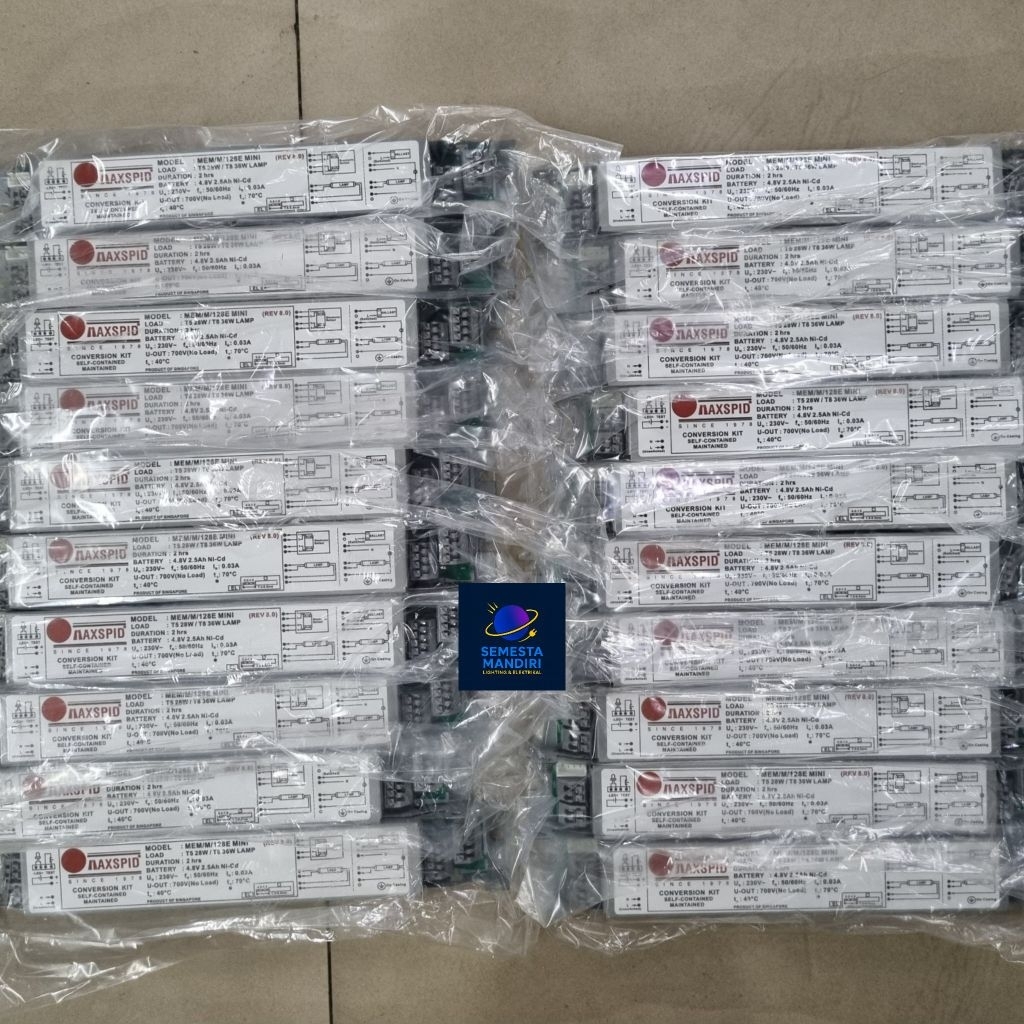 Jual Emergency Battery Maxspid MEM/M/128E Mini Ni-Cad Baterai LED ...
