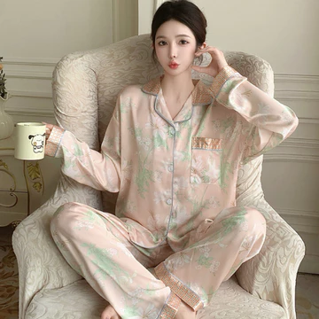 YKL Baju Tidur Wanita Satin Adem Lembut Piyama Setelan Set Cewek