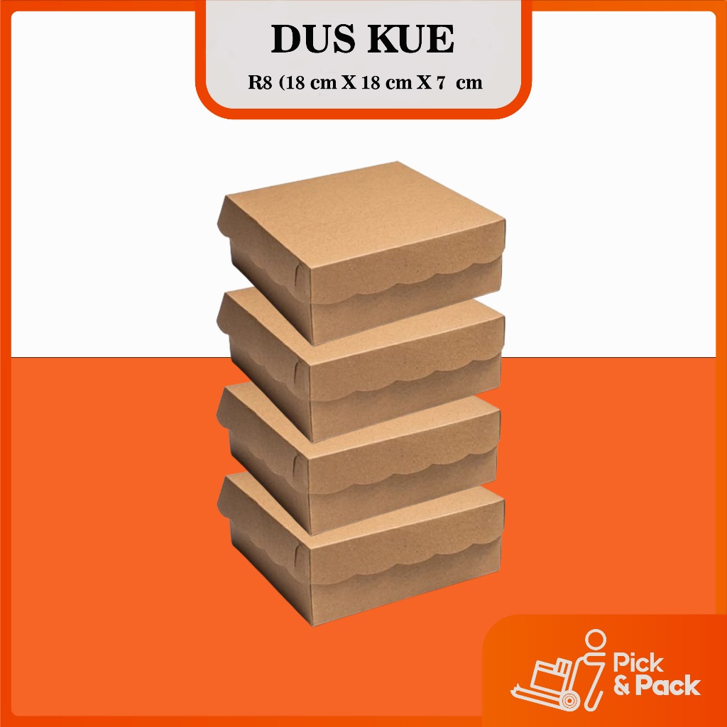 Jual {1 Pack / 100 Pcs} R8 dos 18x18 Bkraft Dus/Hampers /Box/Suvenir ...