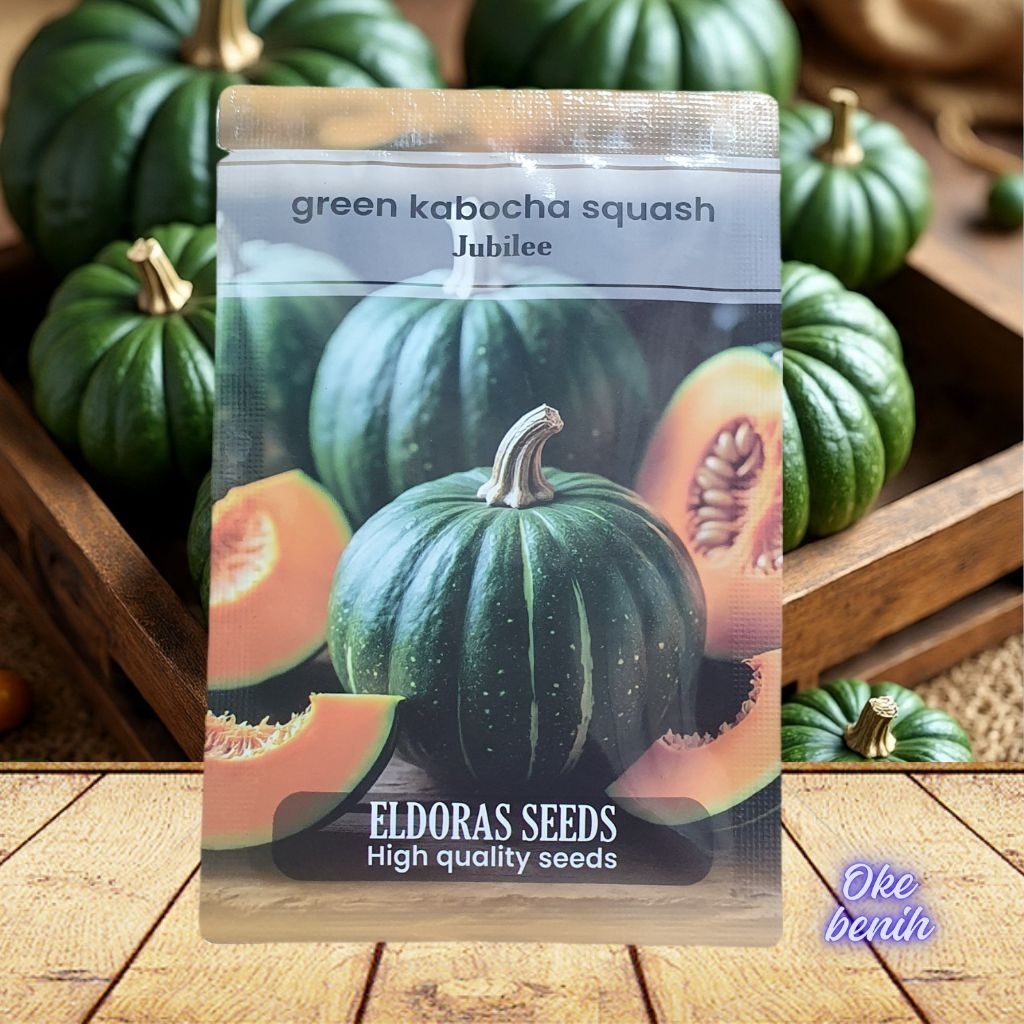 Jual KEMASAN ORIGINAL 15 BUTIR BENIH LABU KABOCHA HIJAU (ELDORAS SEEDS ...
