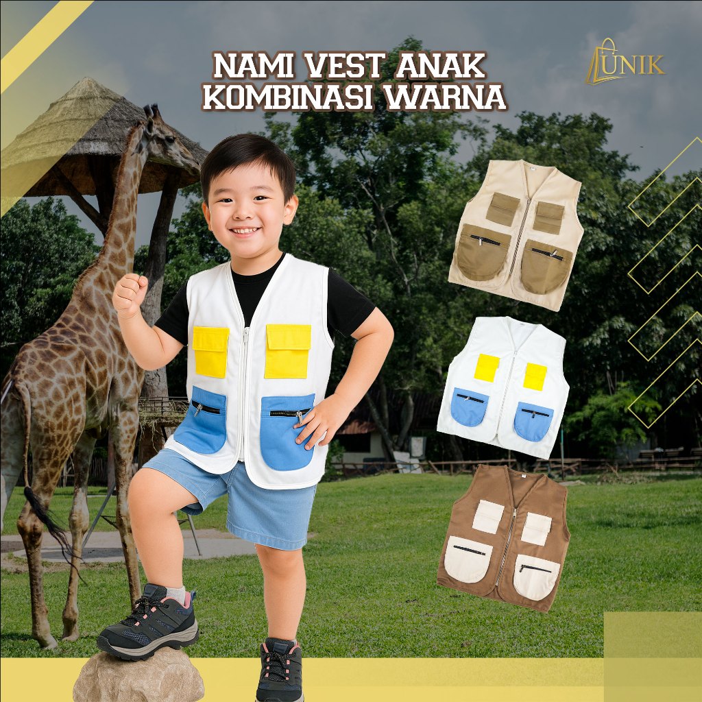 Jual Rompi Vest Nami Anak Kombinasi Warna – Rompi Petualang Outdoor ...