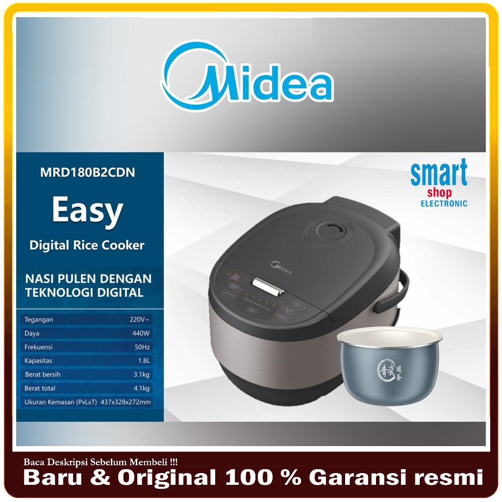 Jual MAGIC COM MIDEA MRD180B2CDN / RICE COOKER MIDEA MRD 180B2CDN ...