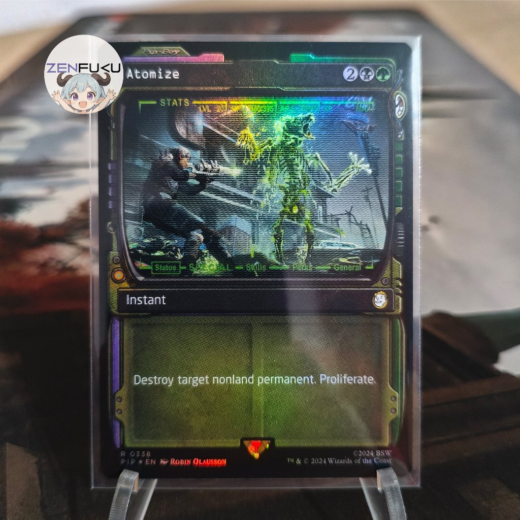 Jual MTG Foil Atomize Showcase Fallout PIP Card Fallout Frame Magic The ...