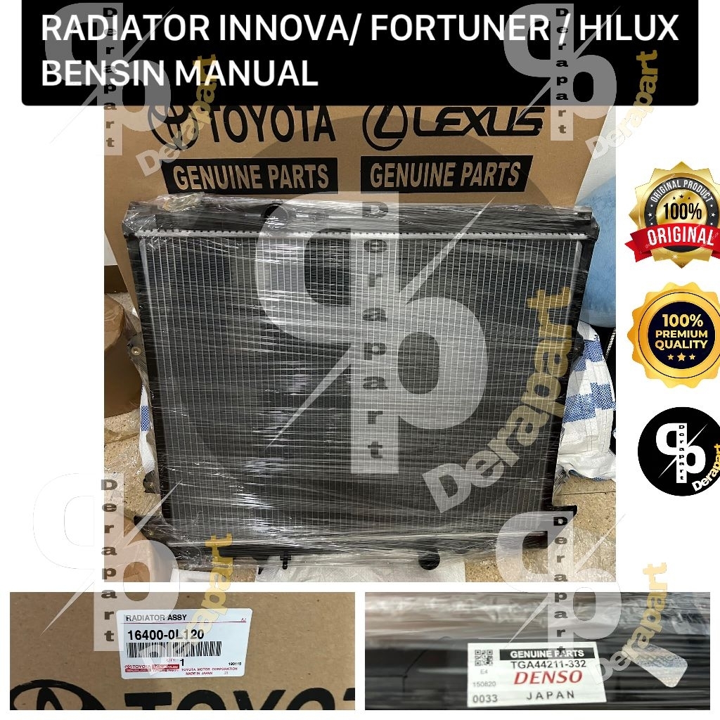 Jual RADIATOR INNOVA FORTUNER HILUX BENSIN MANUAL ORIGINAL DENSO JAPAN ...