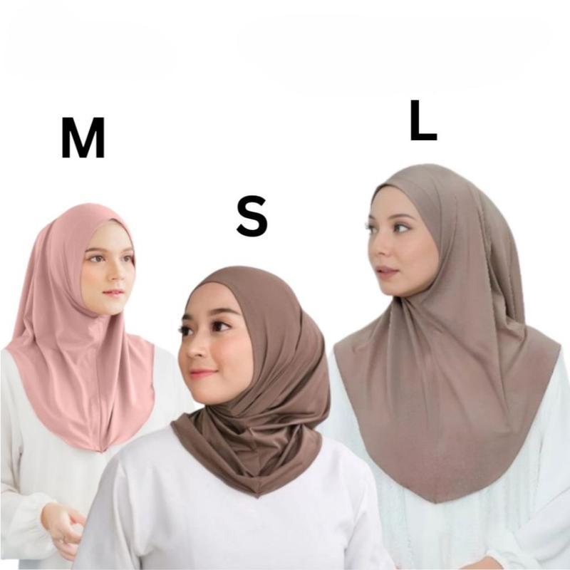 Jilbab Instan Kerudung Bergo Sport Hijab Ped Dan Non Ped Size S M & L - Warna Lengkap