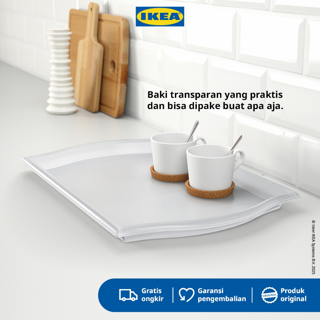 Jual IKEA SMULA Nampan Baki Transparan 52x35cm | Shopee Indonesia