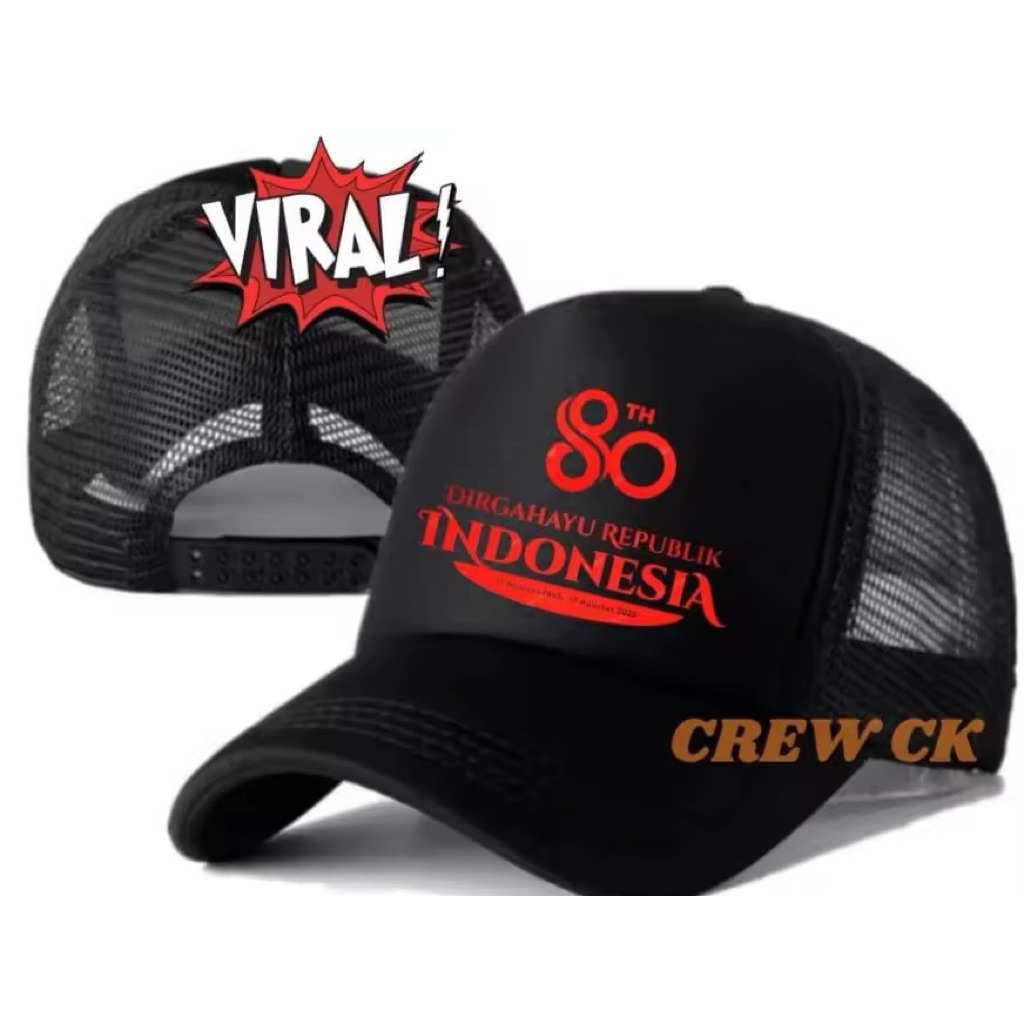 Jual Topi Trucker Jaring 80 Tahun 2025 Kemerdekaan Republik Indonesia ...